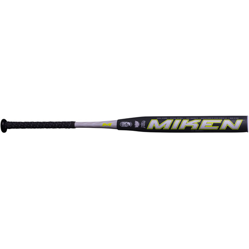 A black Miken 2020 Freak Primo USSSA bat with a balanced endload - SKU: MPMOBU