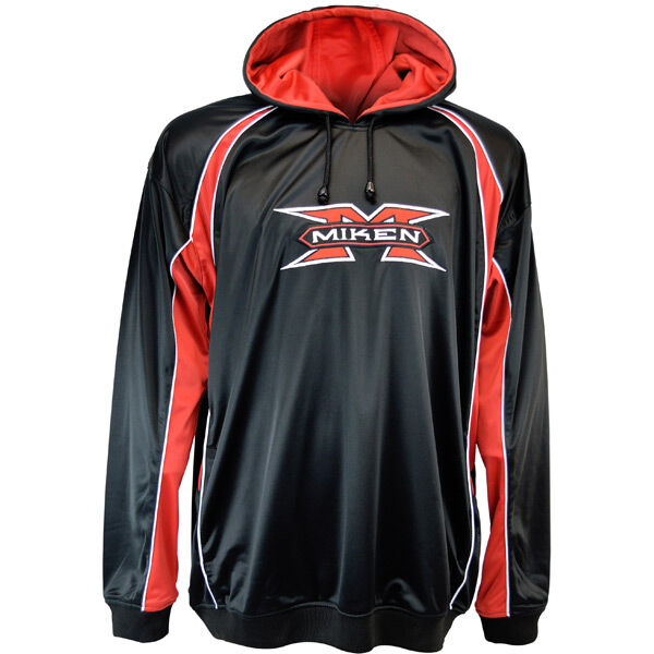Miken Adult Black Red Hoodie Miken