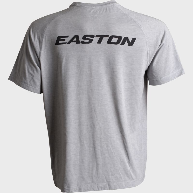 Easton Tri-Blend Performance Short Sleeve Shirt, Light Grey