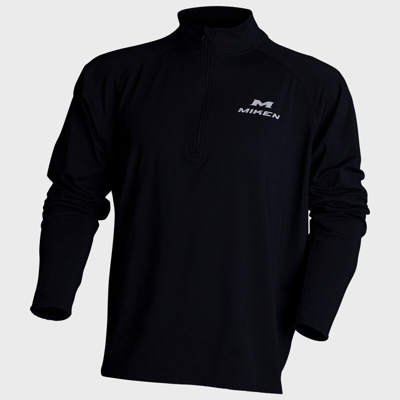 Miken Long Sleeve Logo 1/4 Zip Pullover | Adult | Black