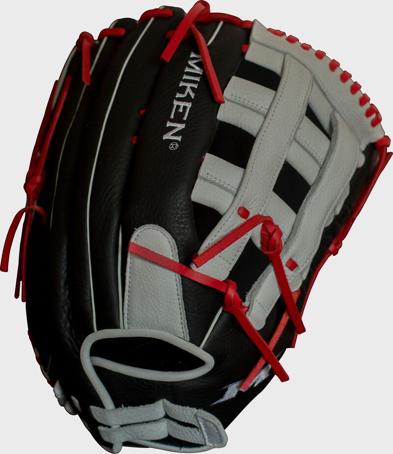 Back of a 13.5" Miken Player Series Slowpitch Glove