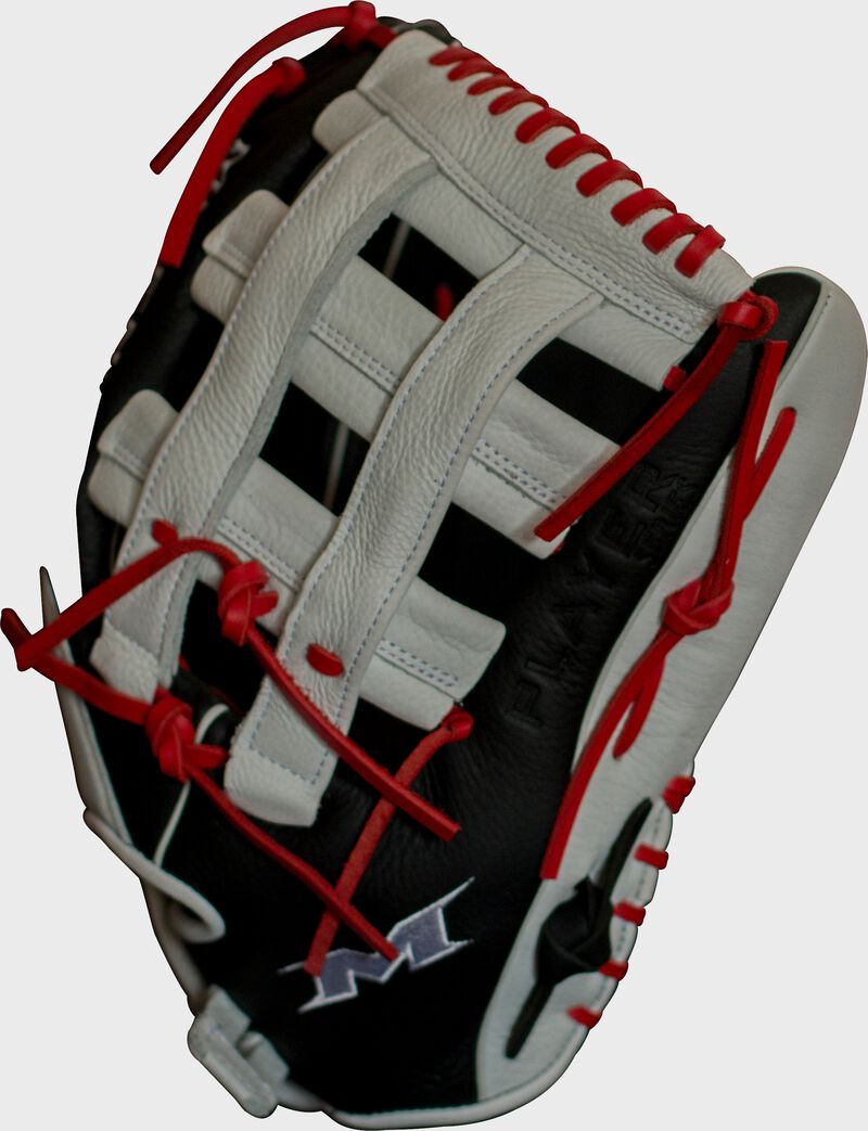 Thumb of a Player Series 15" Slowpitch glove with a gray H web loading=