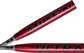 2 views showing both sides of the barrel of a red 2022 Ultra Gamer Series SSUSA bat - SKU: MUG12S image number null