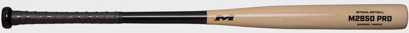 A natural/black Miken Wood bat - SKU: MWDSB1