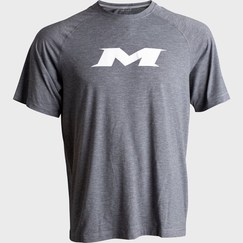 Miken Tri-Blend Performance Short Sleeve Shirt, Dark Grey