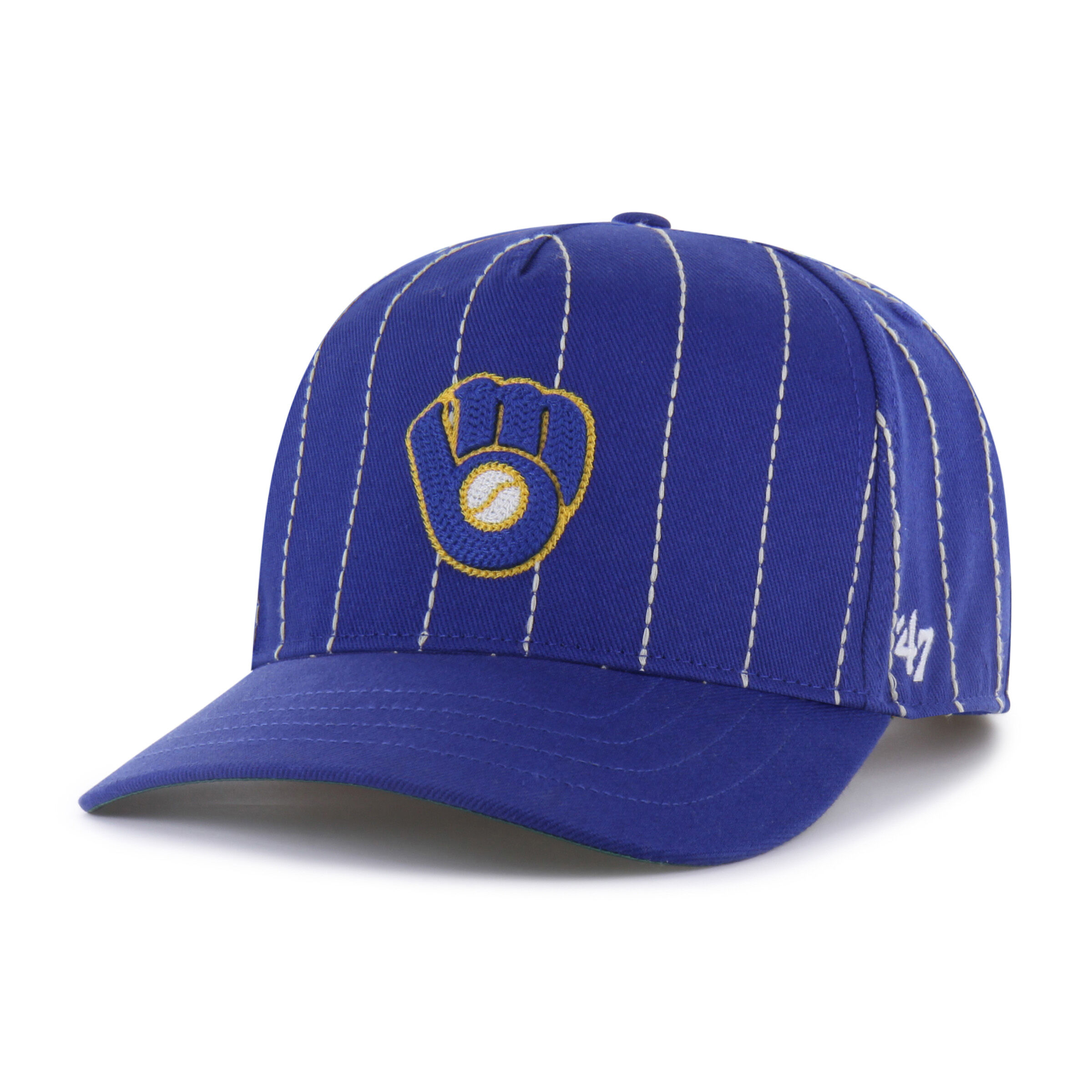 Milwaukee Brewers Rawlings '47 Brand Pinstripe Hitch Hat