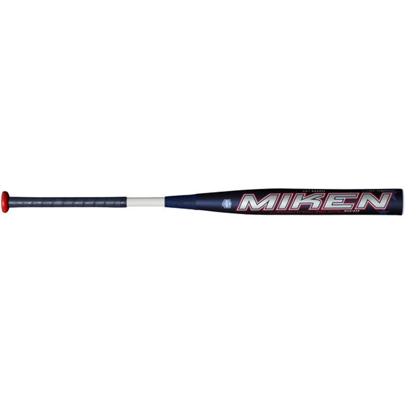 A red, white and blue Freak Patriot blem bat with a Maxload end load - SKU: FPATMAB