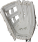 White palm of a Miken Pro Series slowpitch softball glove with white laces - SKU: PRO140-WW image number null
