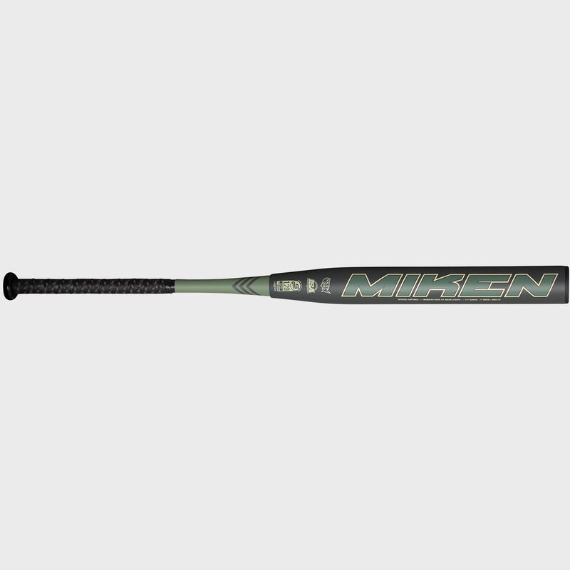 Miken logo on a DC21 USSSA Supermax slow pitch bat - SKU: MDC21U loading=