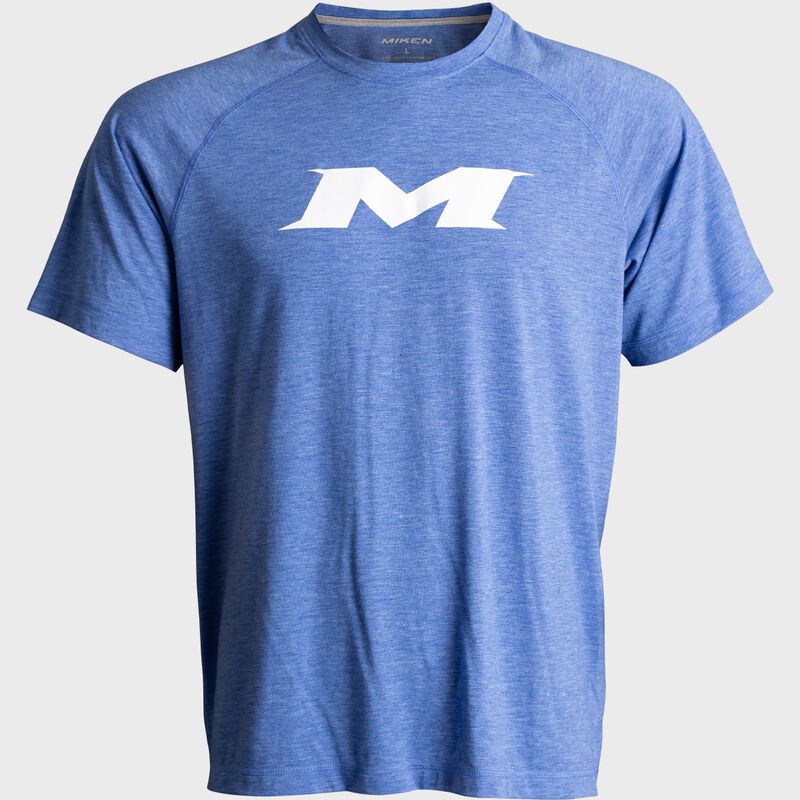 Miken Tri-Blend Performance Short Sleeve Shirt, Royal Blue