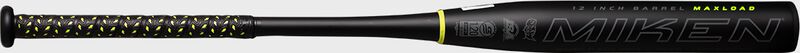 Miken logo on the barrel of a Kyle Pearson Freak 23 bat - SKU: MSU3KPL