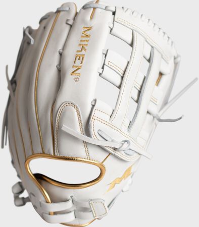 Gold Pro Series 13 in White Slowpitch Glove