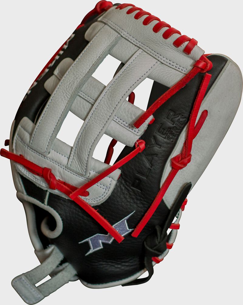 Thumb of a Player Series 14" Slowpitch glove with a gray H web loading=