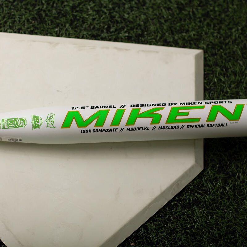 A white/green Freak Lucky USA bat on home plate - SKU: MSU3FLKL loading=