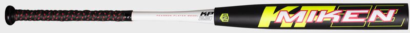 Miken logo on the barrel of a Kyle Pearson Freak 23 USA bat - SKU: MKP22A