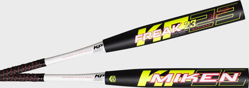 2 views of a 2022 Kyle Pearson Freak 23 maxload usa bat - SKU: MKP22A loading=