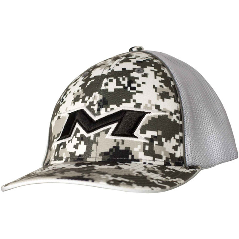 Adult Digi-White Mesh Hat loading=