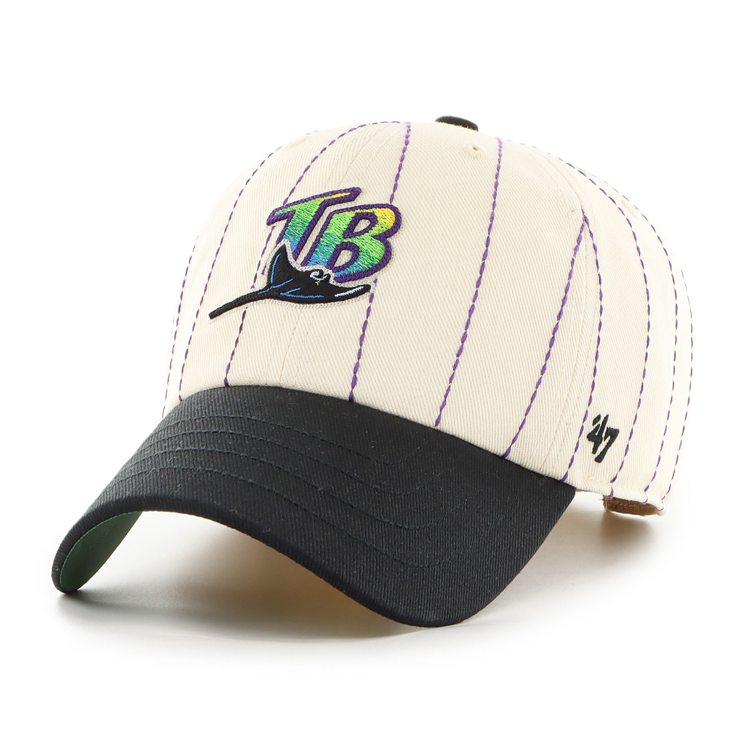 Tampa Bay Rays Rawlings '47 Brand Pinstripe Clean Up Hat