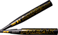 Two views of a black 2022 Freak Gold maxload USSSA bat  image number null