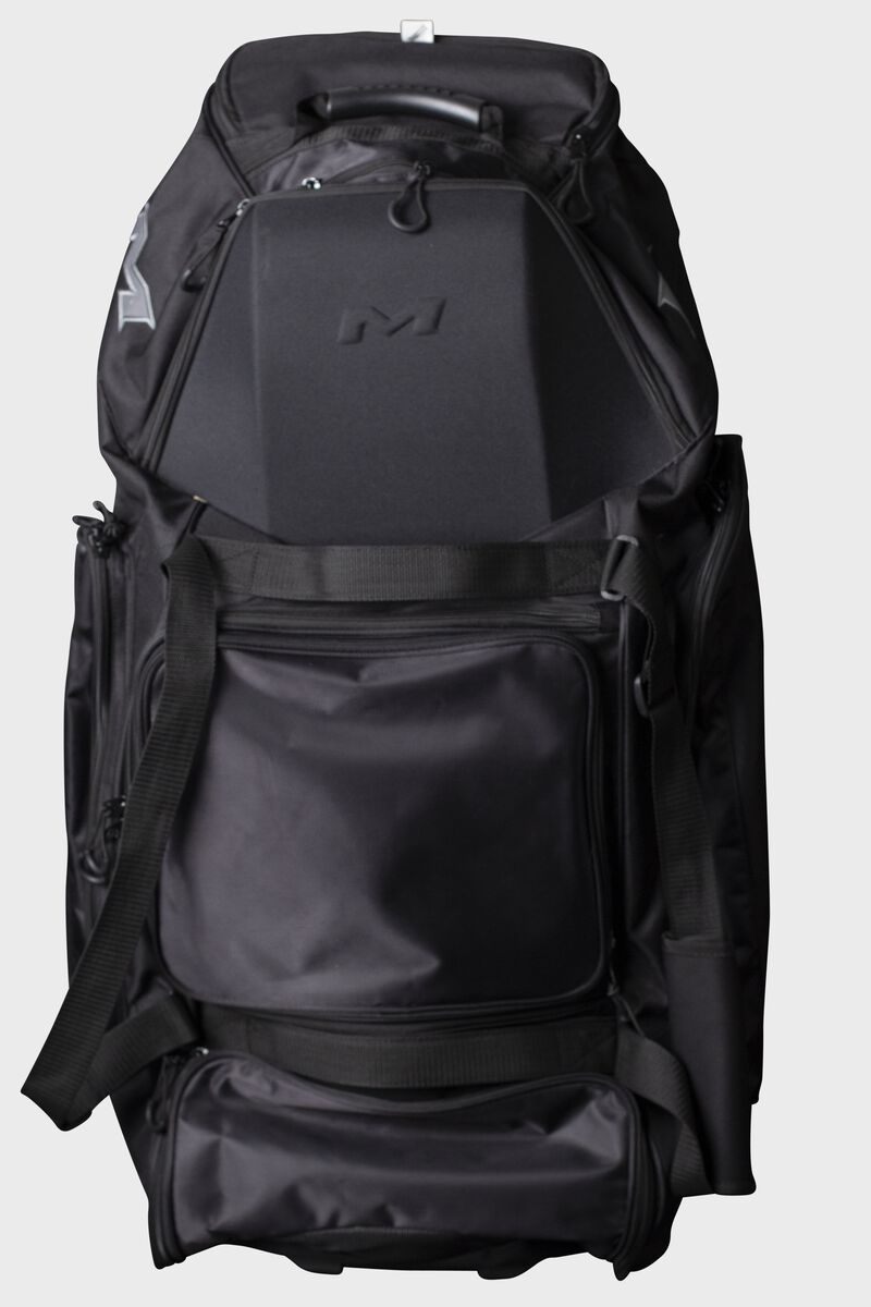 A black Miken Championship wheeled bag - SKU: MKMK7X-CH-BLK