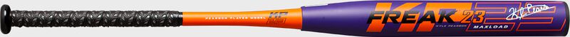 A purple/orange limited edition Miken KP23 USSSA bat - SKU: MKPDUP loading=