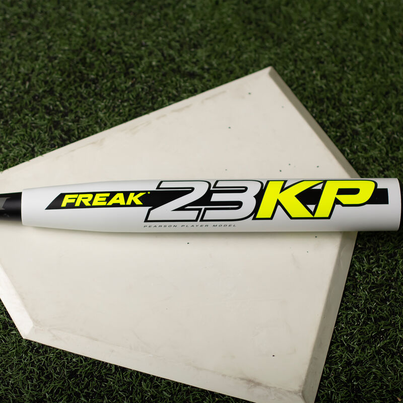A white 2023 Kyle Pearson Freak signature series USA bat on home plate - SKU: MSA3KPL loading=
