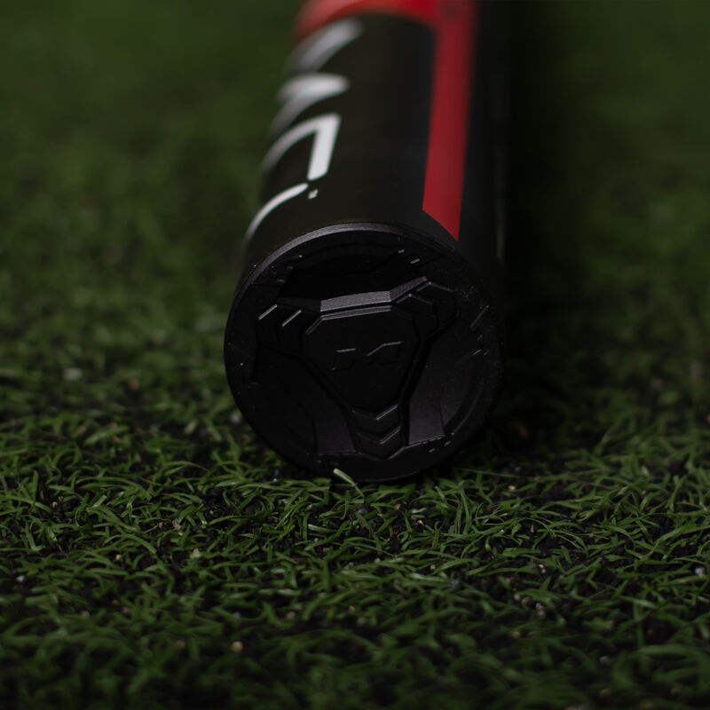 Black end cap of a Miken Freak Primo USA balanced bat in a batting cage - SKU: MSA3PRMB loading=
