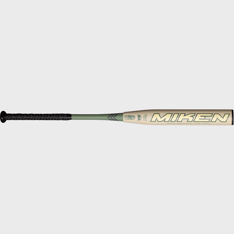 Miken logo on the barrel of a DC41 Supermax slow pitch softball bat - SKU: MDCX21U loading=