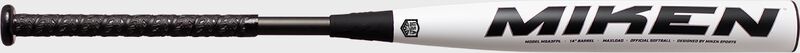 Miken logo on the barrel of a Freak Patriot USA bat - SKU: MSA3FPL loading=