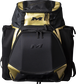 A black/gold Miken XL softball backpack - SKU: MKMK7X-XL-GLD image number null