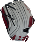 White back of a 13 in Pro Series slowpitch softball glove - SKU: PRO130-WSN image number null