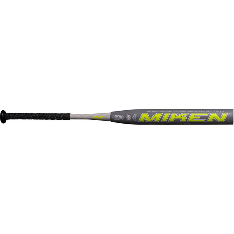 A grey Miken 2020 Freak Primo USSSA bat with Supermax endload - SKU: MPMOSU