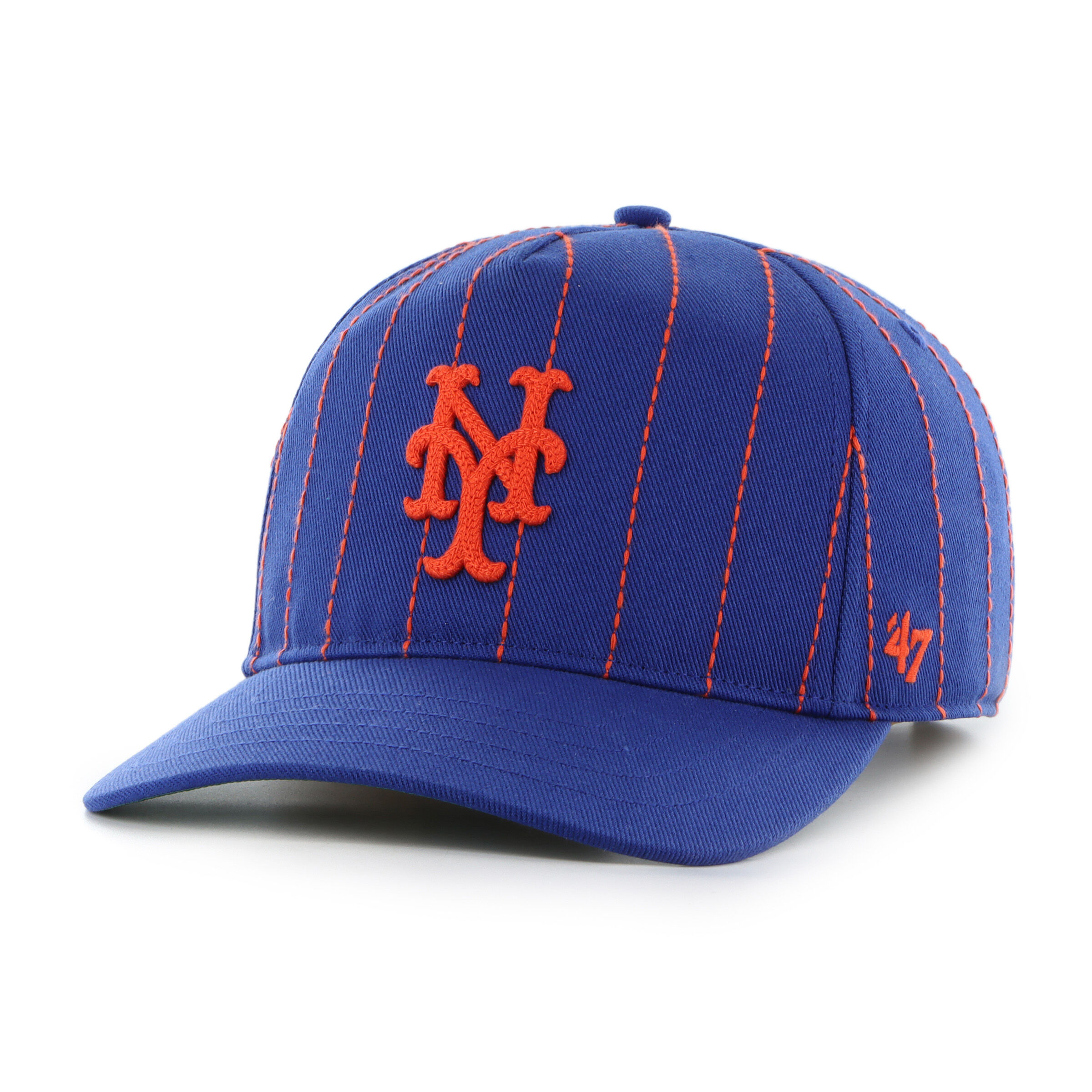 New York Mets Rawlings '47 Brand Pinstripe Hitch Hat