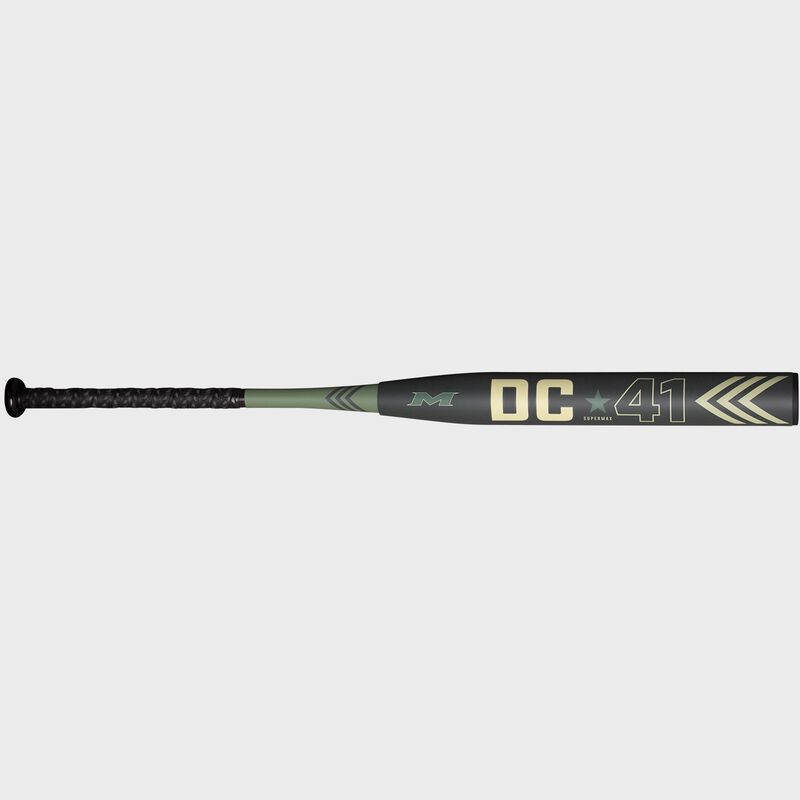 A black Miken DC21 Supermax softball bat - SKU: MDC21U